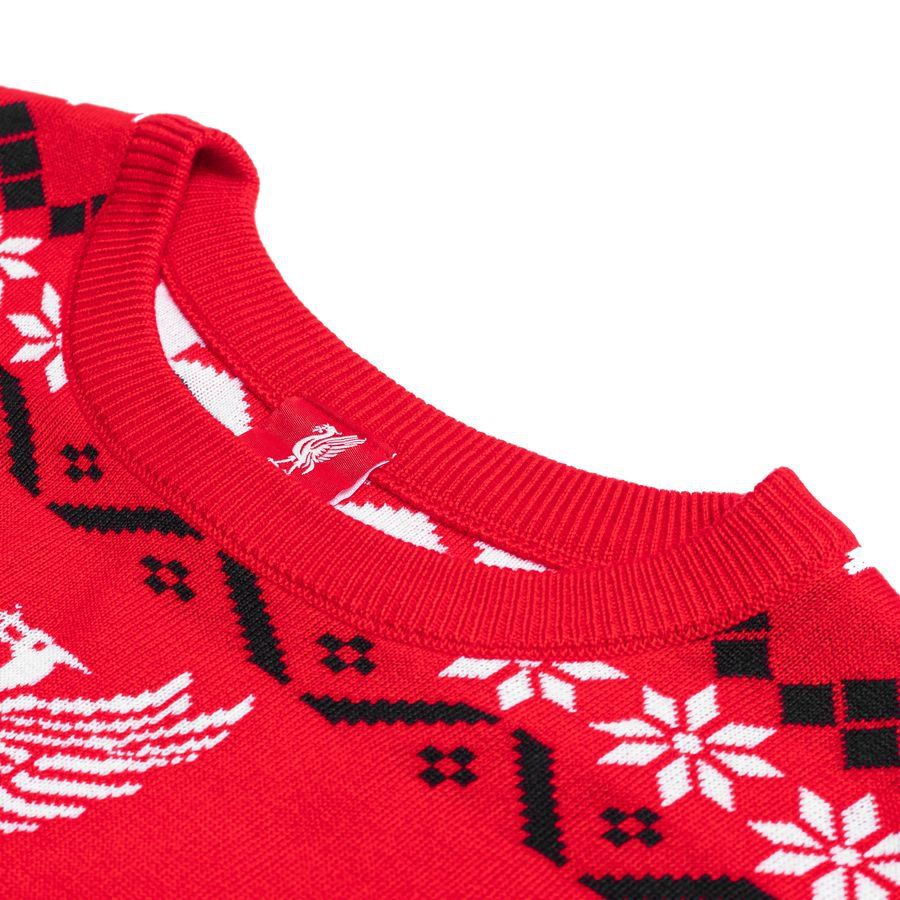 Liverpool Christmas Jumper Liverbird - Red/White - Men's-SoccerKits Hub | Buy Soccer Jerseys Online